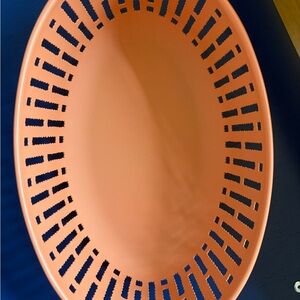 Orange Oval Decorative Tray